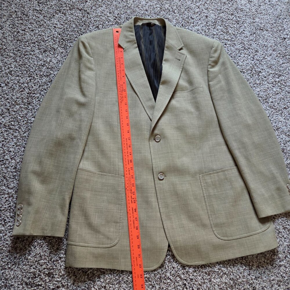 Kroon K3 Sport Coat Blazer Men’s Sz 46R Wool Linen Blend Beige Pockets Lined - Picture 6 of 9